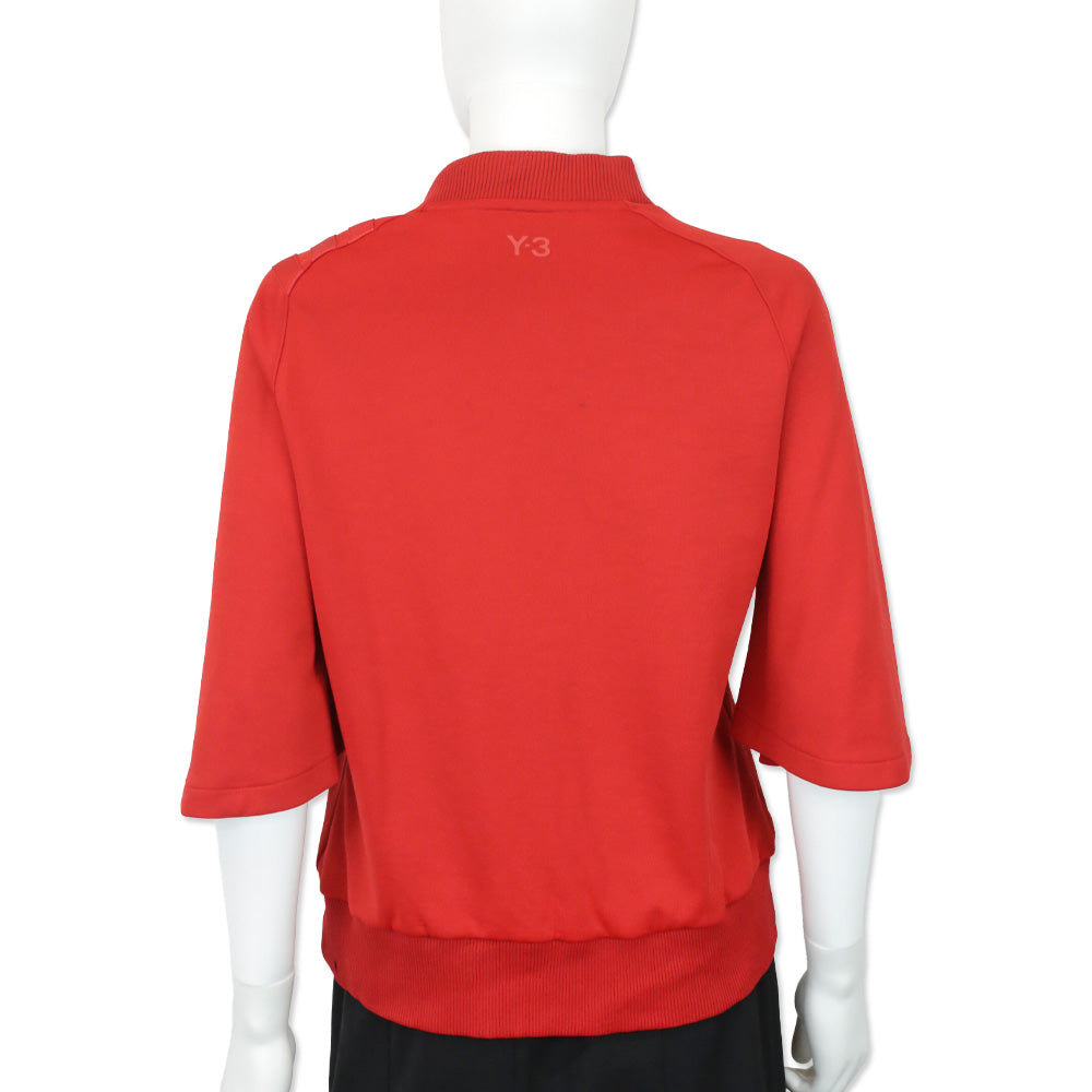 Adidas Y-3 Yohji Yamamoto Red 3/4 Sleeve Tracksuit Bomber Jacket
