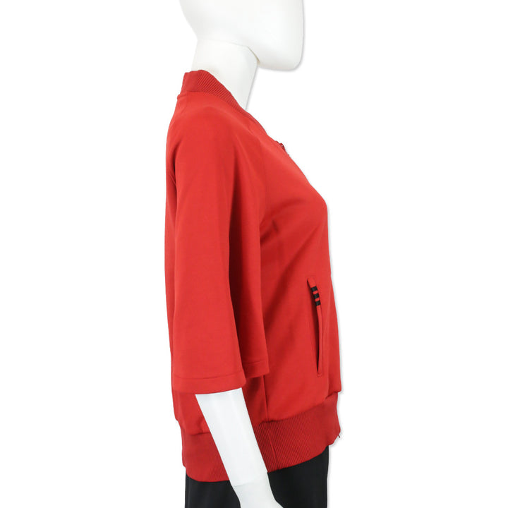 Adidas Y-3 Yohji Yamamoto Red 3/4 Sleeve Tracksuit Bomber Jacket