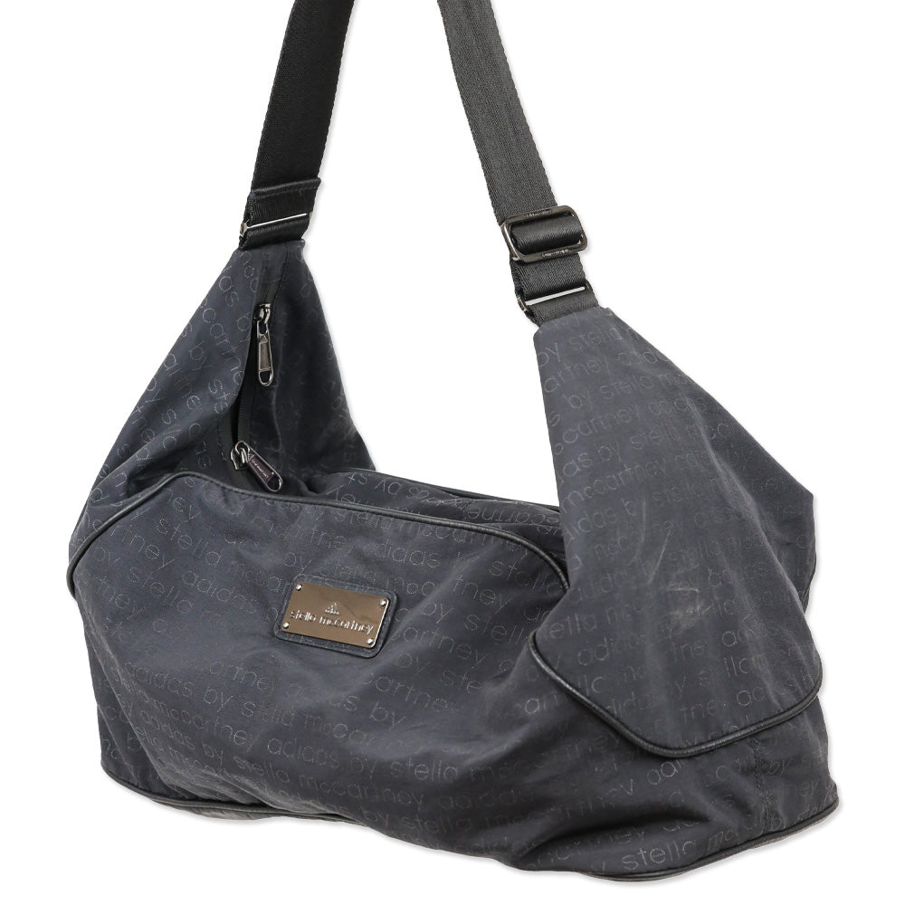 Adidas by Stella McCartney Black Jacquard Nylon Gym Bag