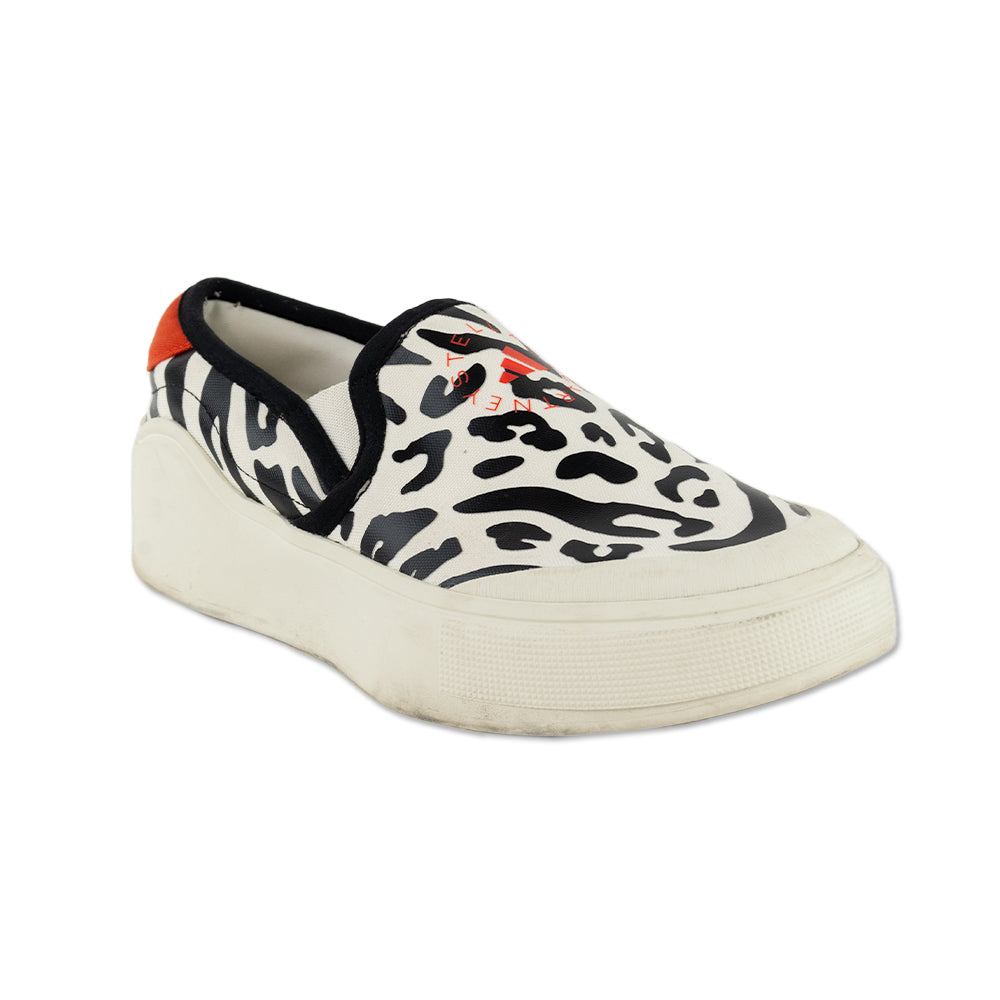 Adidas by Stella McCartney Court Leopard-Print Slip-On Sneakers