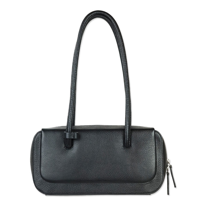 Aesther Ekme Grain Black Leather Lagune Bowling Bag