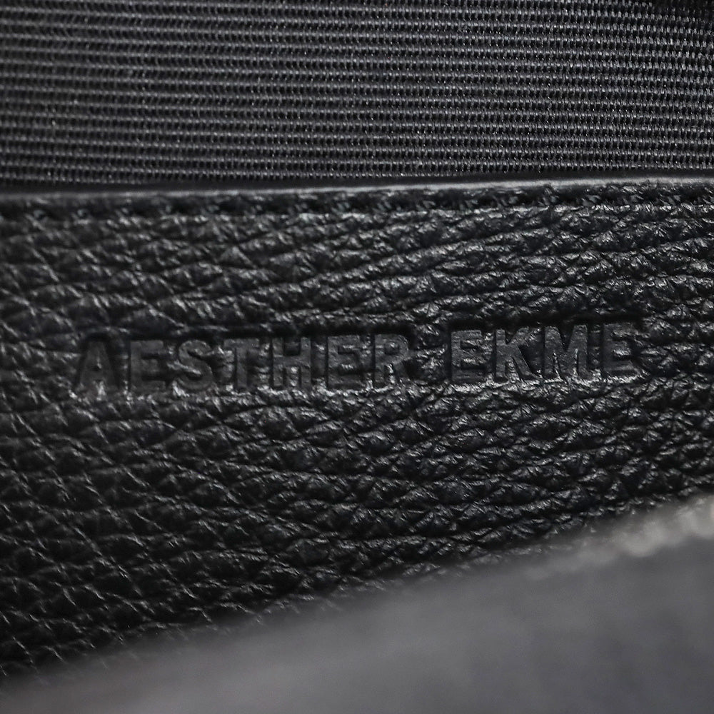 Aesther Ekme Grain Black Leather Lagune Bowling Bag