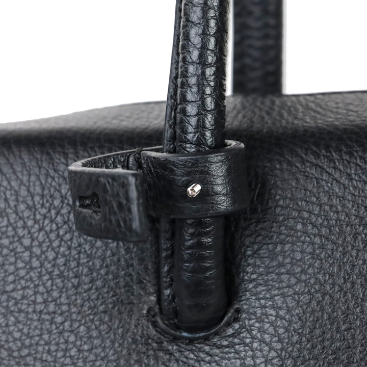 Aesther Ekme Grain Black Leather Lagune Bowling Bag