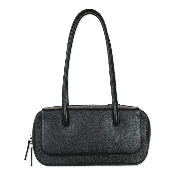 Aesther Ekme Grain Black Leather Lagune Bowling Bag