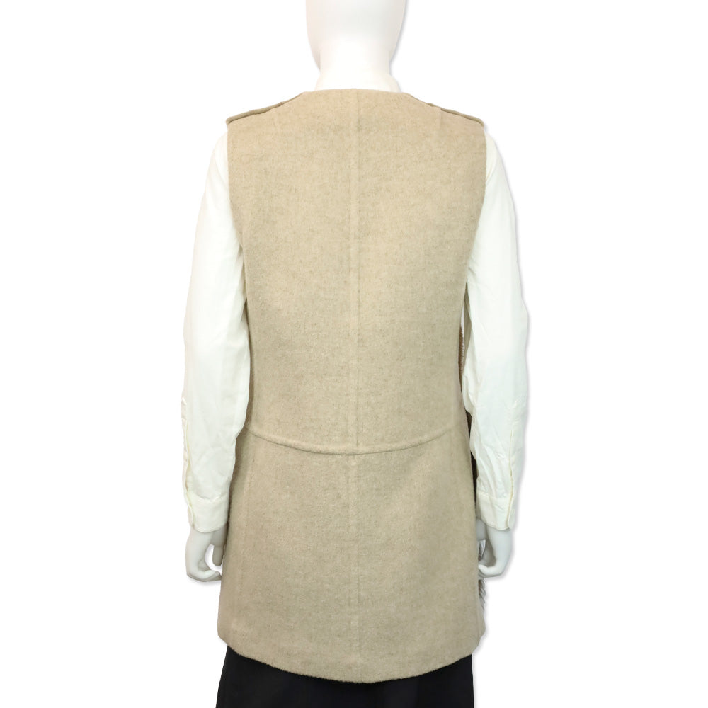 Agnona Brown Mink/Marmot Fur Cashmere Vest