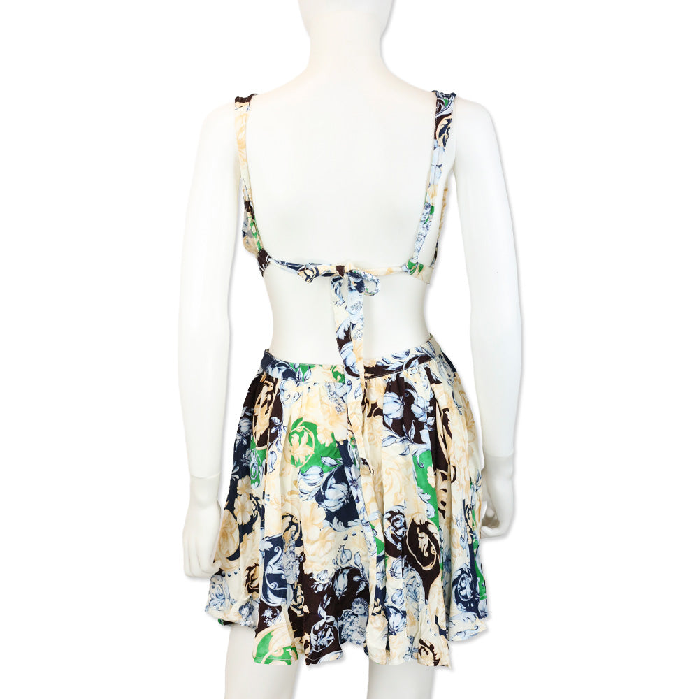Agua Bendita Gillian Cardumen Print Cutout Mini Dress