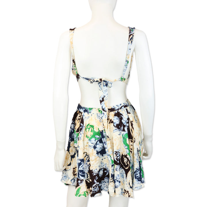 Agua Bendita Gillian Cardumen Print Cutout Mini Dress