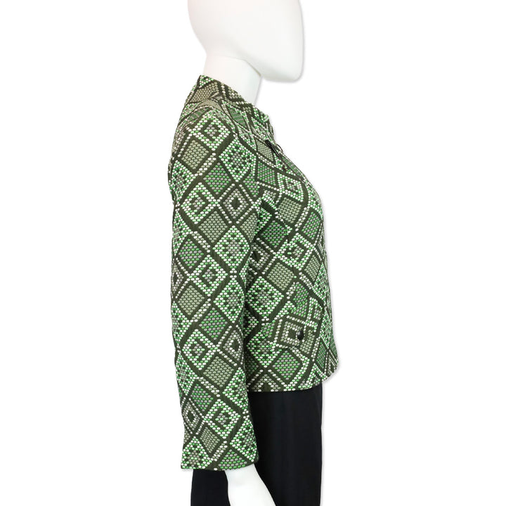Akris Punto Agave Multi Print Biker Jacket