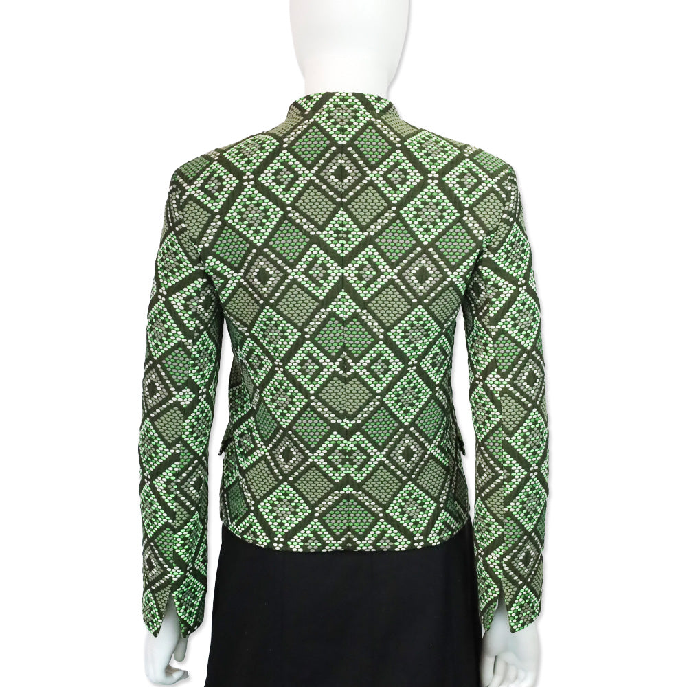 Akris Punto Agave Multi Print Biker Jacket