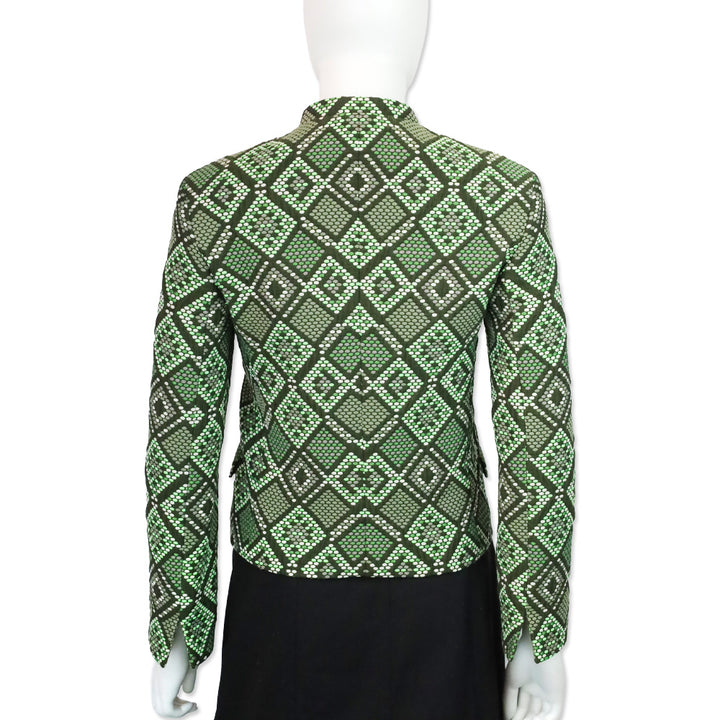 Akris Punto Agave Multi Print Biker Jacket