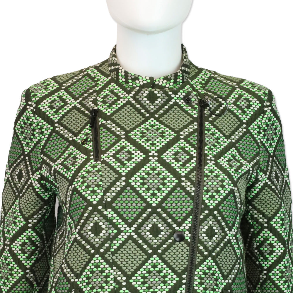 Akris Punto Agave Multi Print Biker Jacket
