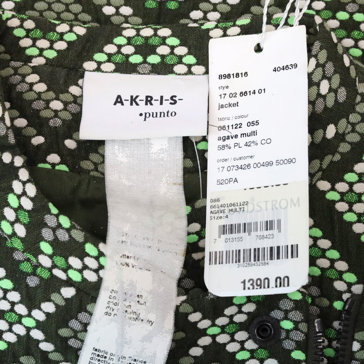 Akris Punto Agave Multi Print Biker Jacket