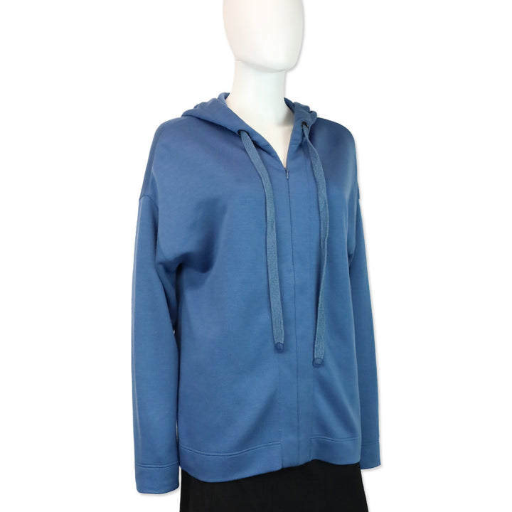 Akris Punto Blue Half-Zip Hoodie