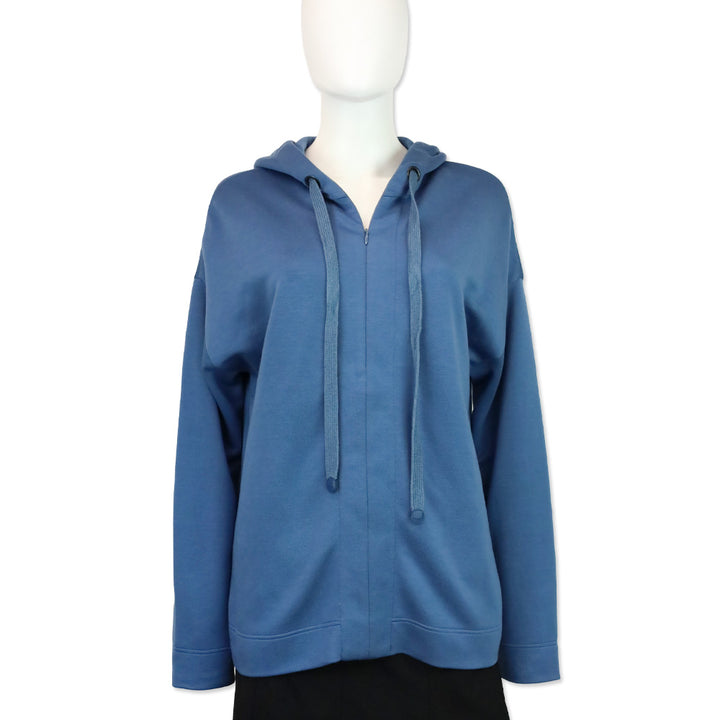 Akris Punto Blue Half-Zip Hoodie