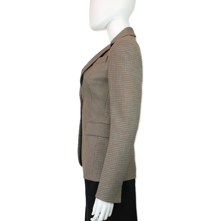Akris Punto Brown & Black Houndstooth Blazer