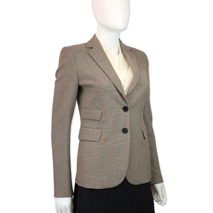 Akris Punto Brown & Black Houndstooth Blazer
