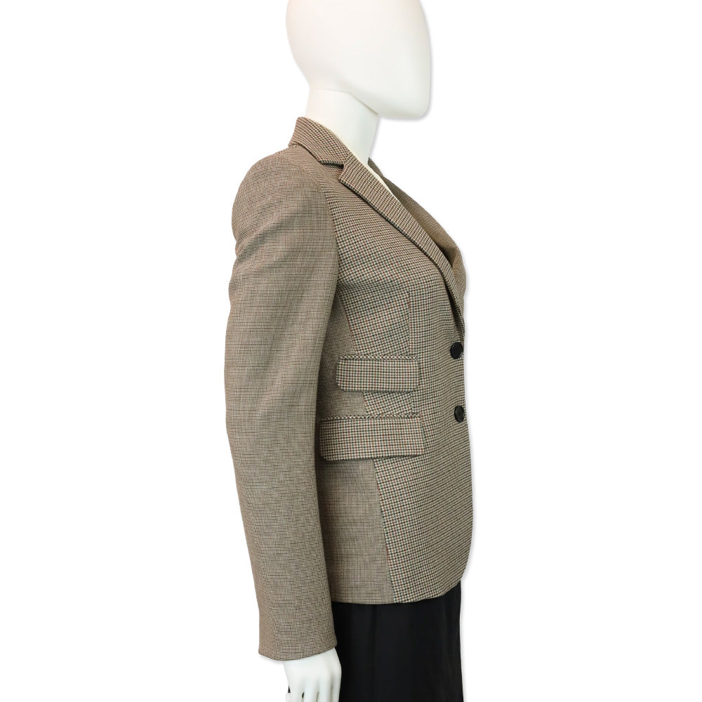 Akris Punto Brown & Black Houndstooth Blazer