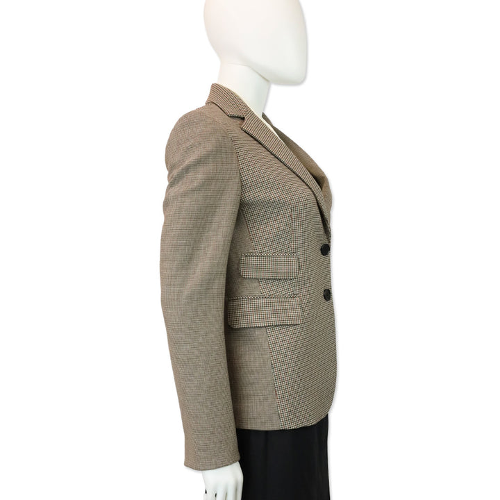 Akris Punto Brown & Black Houndstooth Blazer