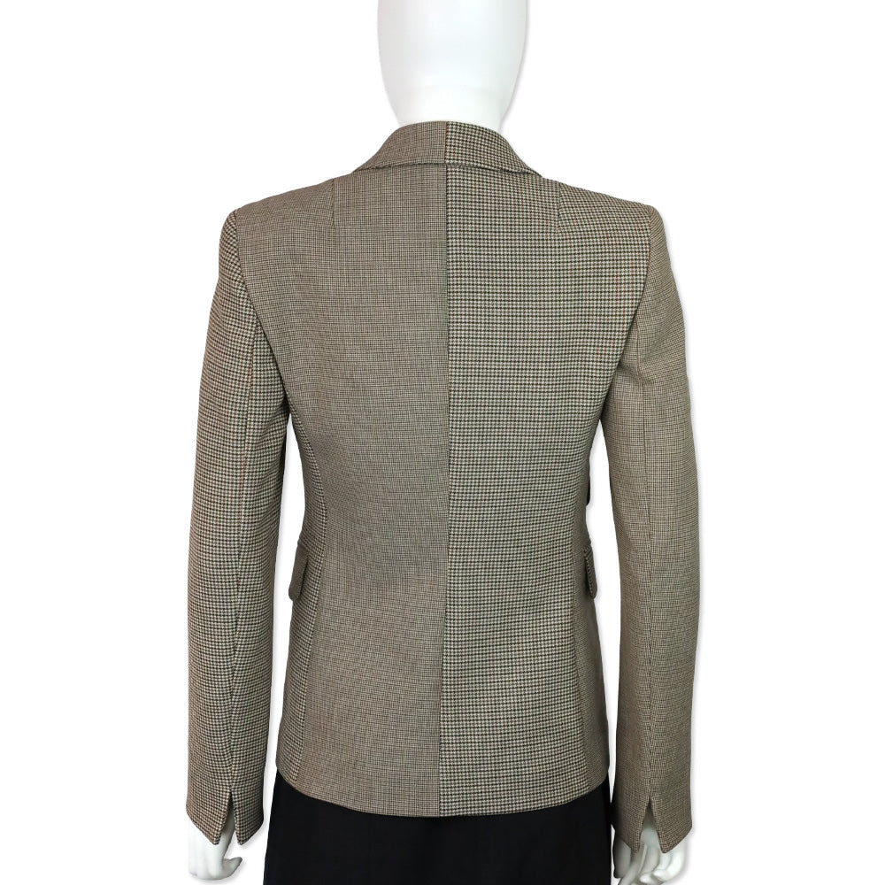 Akris Punto Brown & Black Houndstooth Blazer