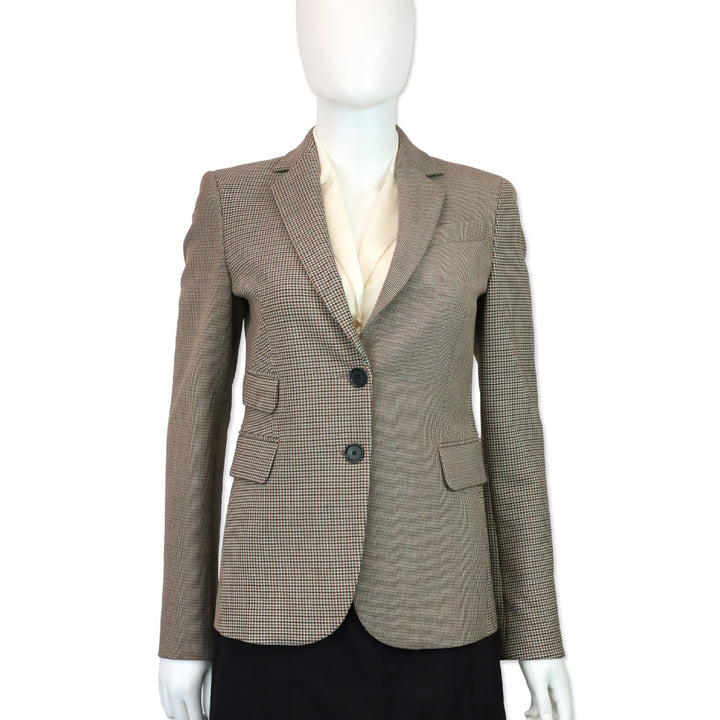 Akris Punto Brown & Black Houndstooth Blazer