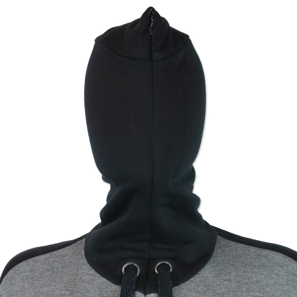 Akris Punto Gray/Black Colorblock Half-Zip Hoodie