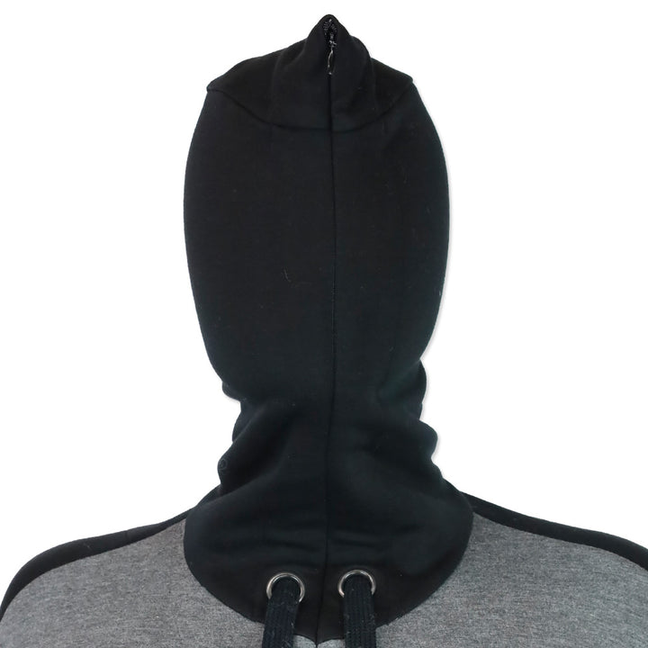 Akris Punto Gray/Black Colorblock Half-Zip Hoodie