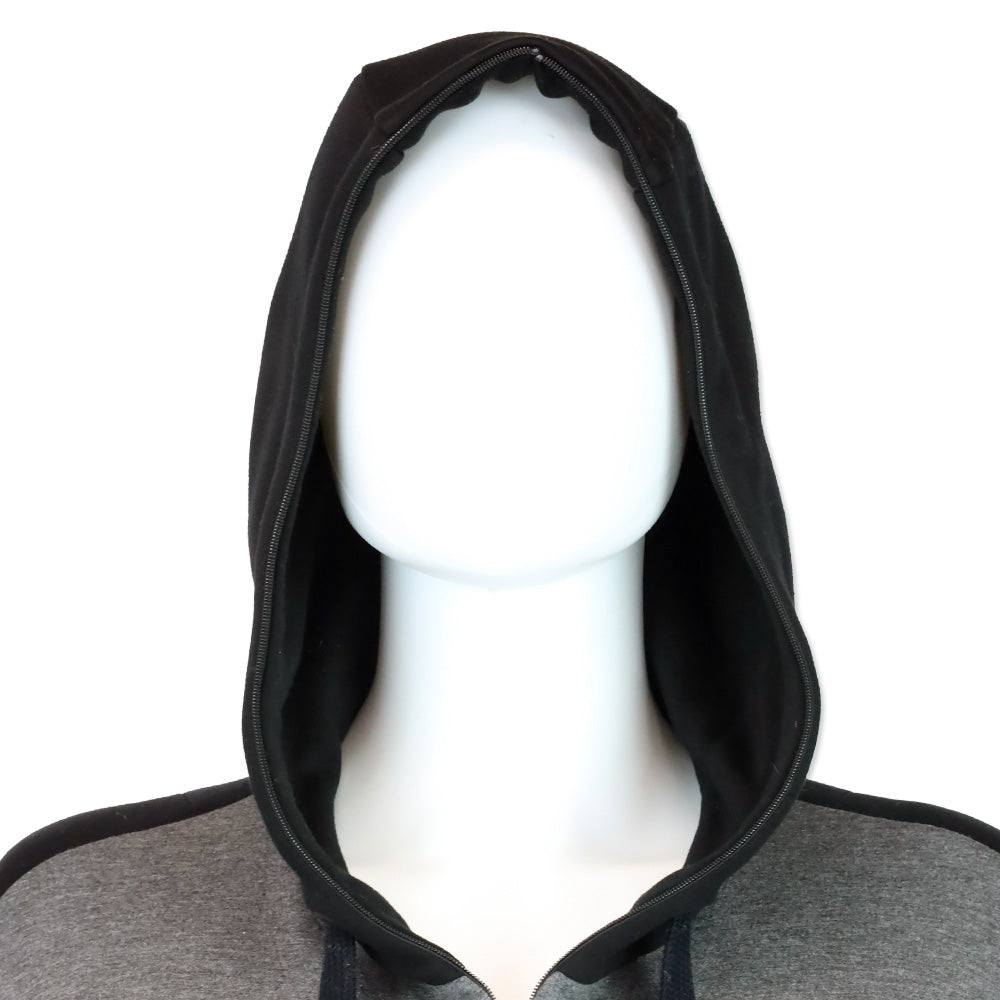Akris Punto Gray/Black Colorblock Half-Zip Hoodie