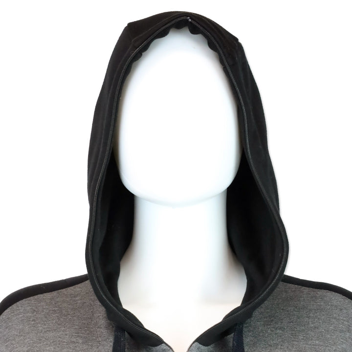 Akris Punto Gray/Black Colorblock Half-Zip Hoodie