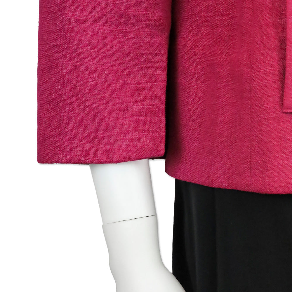 Akris Punto Linen 3/4 Sleeve Magenta Jacket