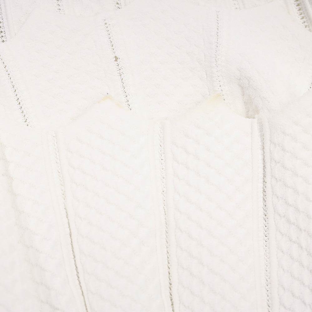 Alaïa White Triangle Knit Sleeveless Dress