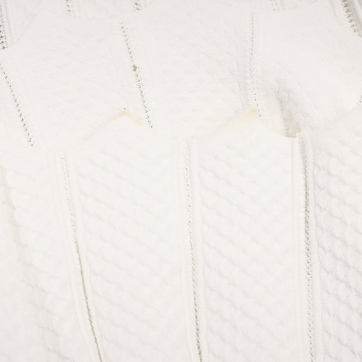 Alaïa White Triangle Knit Sleeveless Dress