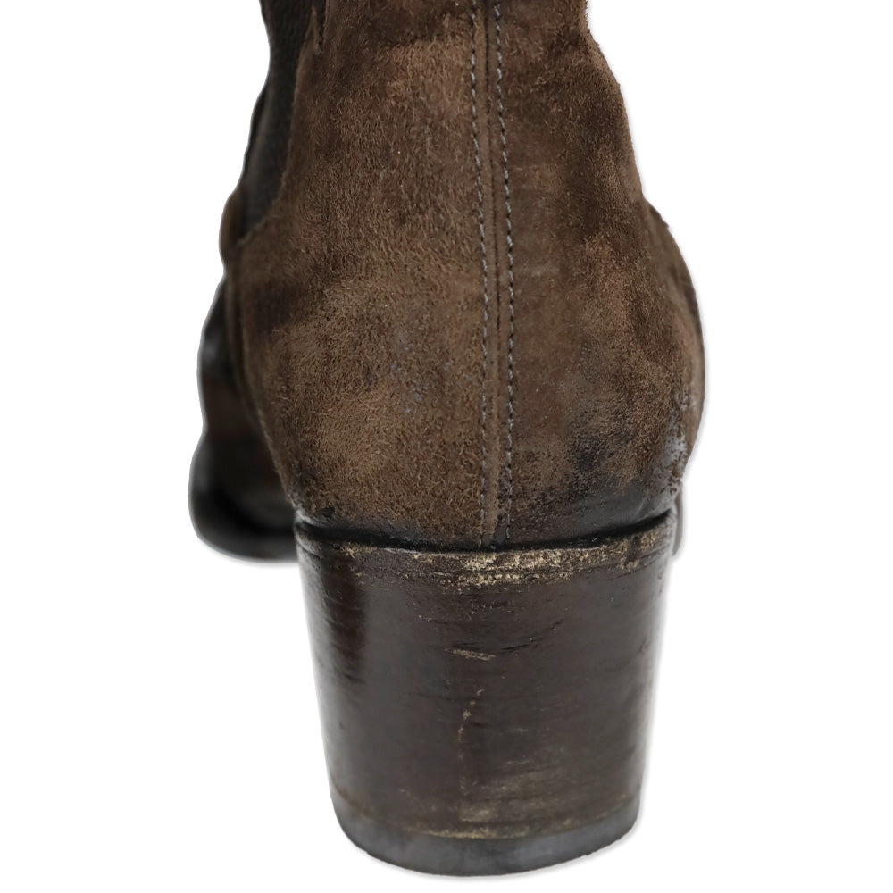 Alberto Fasciani Dark Brown Leather Texan-Inspired Ankle Boots