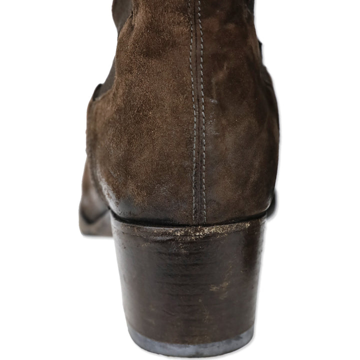 Alberto Fasciani Dark Brown Leather Texan-Inspired Ankle Boots