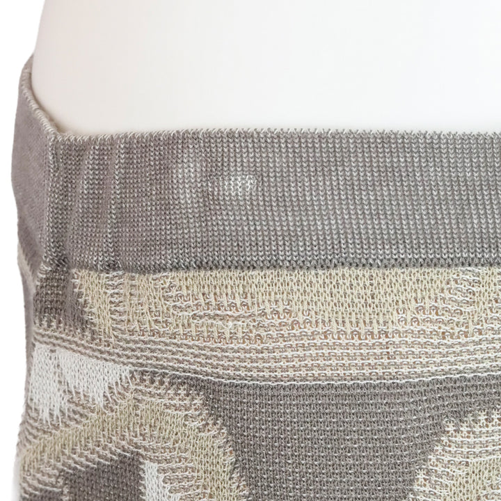 Alcaçuz Grey Geometric Pattern Knit Gloria Skirt