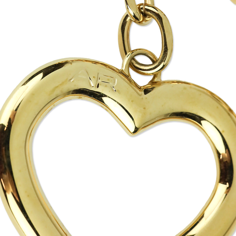 Alessandra Rich Gold Tone Chain Belt with Single Hanging Heart