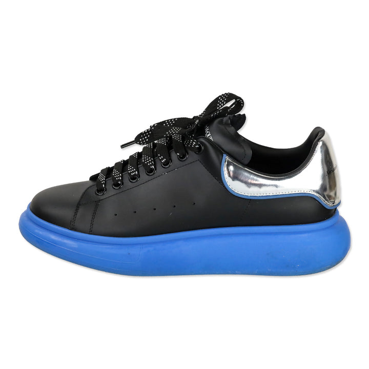Alexander McQueen Black/Silver/Blue Leather Oversized Sneakers