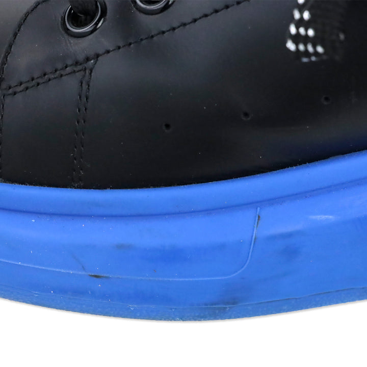 Alexander McQueen Black/Silver/Blue Leather Oversized Sneakers