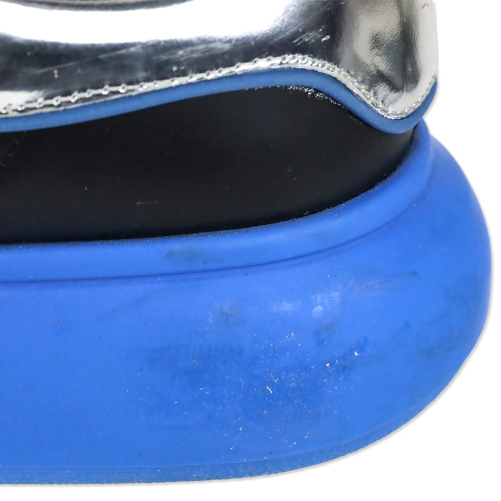 Alexander McQueen Black/Silver/Blue Leather Oversized Sneakers