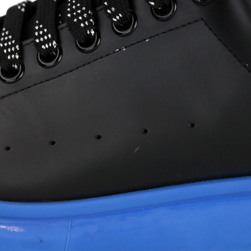 Alexander McQueen Black/Silver/Blue Leather Oversized Sneakers