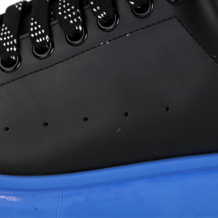 Alexander McQueen Black/Silver/Blue Leather Oversized Sneakers
