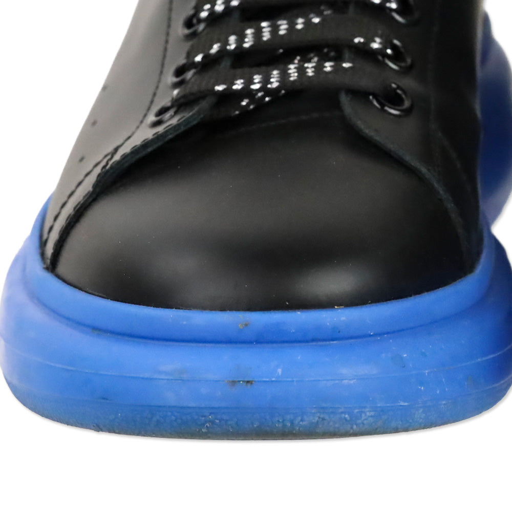 Alexander McQueen Black/Silver/Blue Leather Oversized Sneakers