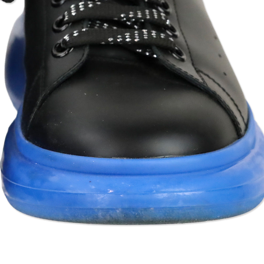 Alexander McQueen Black/Silver/Blue Leather Oversized Sneakers