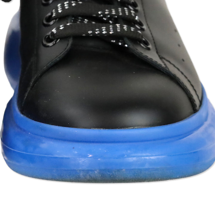 Alexander McQueen Black/Silver/Blue Leather Oversized Sneakers