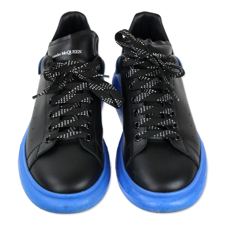 Alexander McQueen Black/Silver/Blue Leather Oversized Sneakers