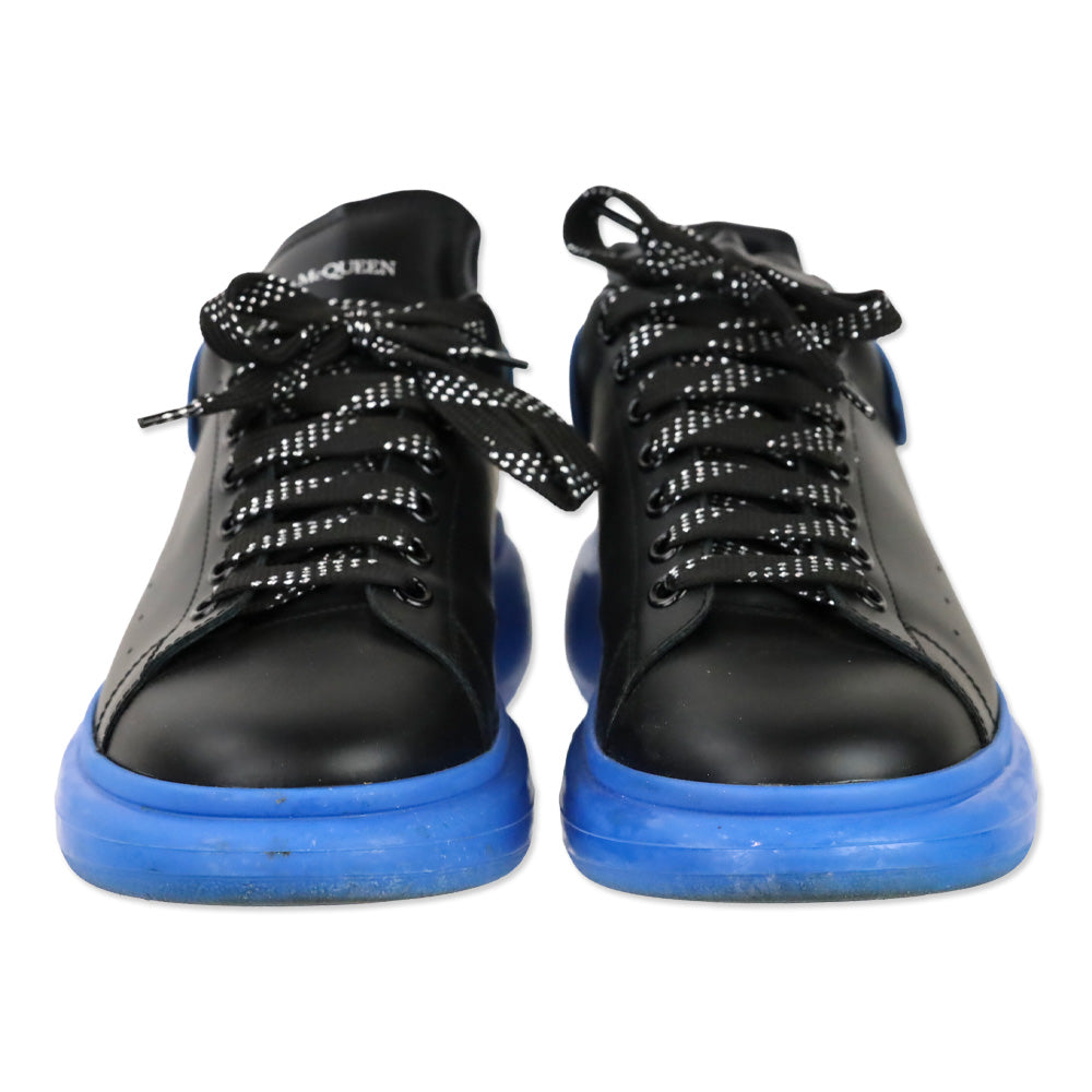Alexander McQueen Black/Silver/Blue Leather Oversized Sneakers