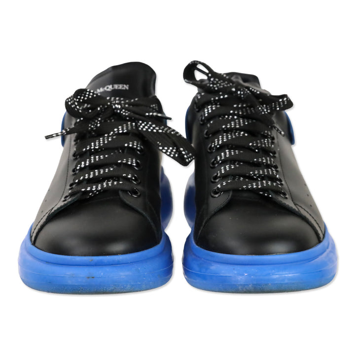 Alexander McQueen Black/Silver/Blue Leather Oversized Sneakers