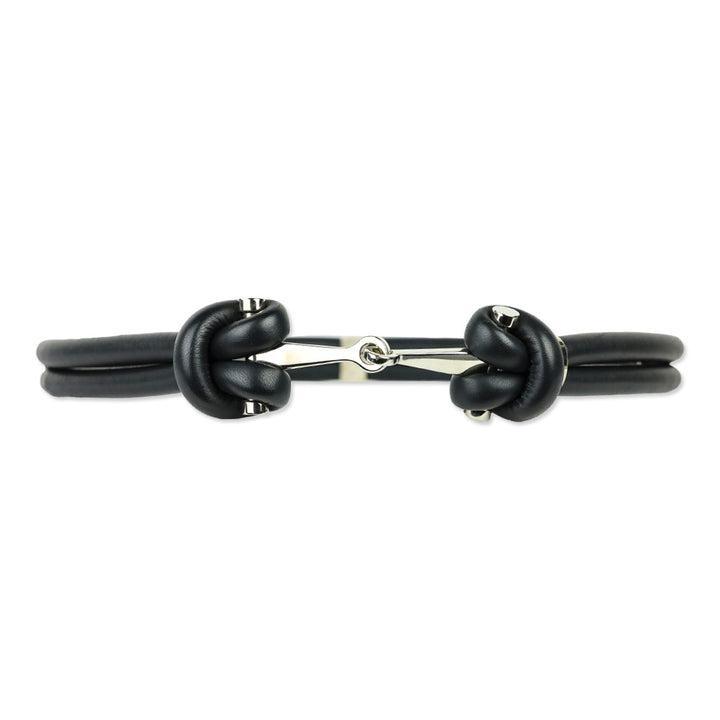 Alexander McQueen Dual Black Leather Cord Hook Waist Belt