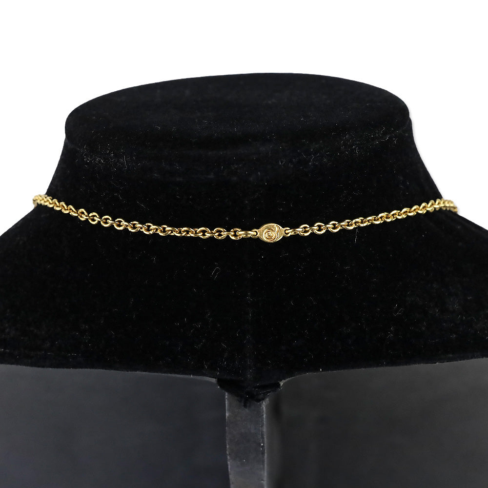 Alexander McQueen Gold Crystal Skull Pendant Necklace