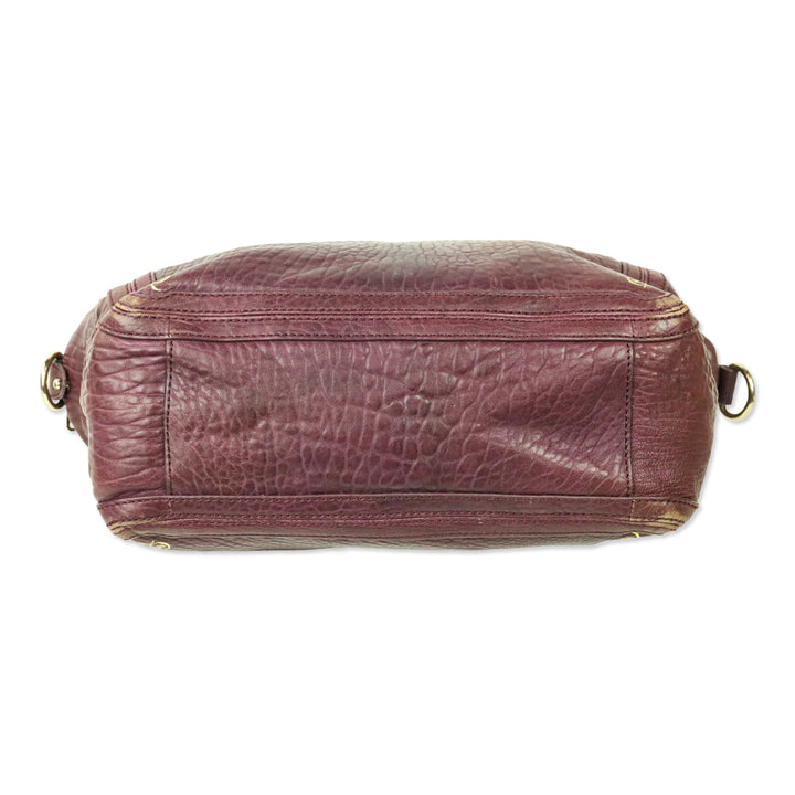 Alexander McQueen Plum Purple Grained Leather Satchel
