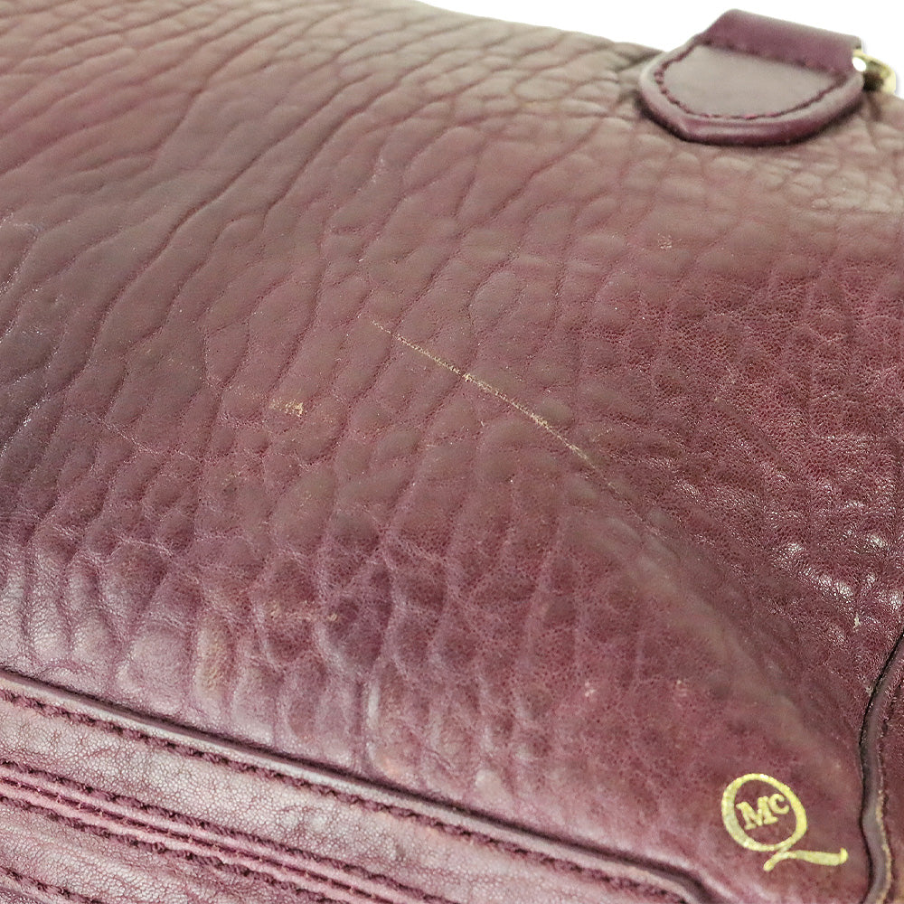 Alexander McQueen Plum Purple Grained Leather Satchel